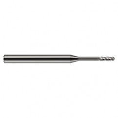 ‎0.075″ Dia. × 1/8″ Shank × 0.225″ DOC × 1-1/2″ OAL, Carbide Uncoated, Standard , 4 Flute, Ballnose End Mill - Exact Tooling