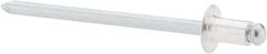 RivetKing - Size 41 Dome Head Aluminum Open End Blind Rivet - Steel Mandrel, 0.02" to 0.062" Grip, 1/4" Head Diam, 0.129" to 0.133" Hole Diam, 0.212" Length Under Head, 1/8" Body Diam - Exact Tooling
