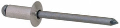 RivetKing - Size 64 Dome Head Aluminum Open End Blind Rivet - Steel Mandrel, 0.188" to 1/4" Grip, 3/8" Head Diam, 0.192" to 0.196" Hole Diam, 0.45" Length Under Head, 3/16" Body Diam - Exact Tooling