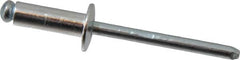 RivetKing - Size 66 Dome Head Aluminum Open End Blind Rivet - Steel Mandrel, 0.251" to 3/8" Grip, 3/8" Head Diam, 0.192" to 0.196" Hole Diam, 0.575" Length Under Head, 3/16" Body Diam - Exact Tooling