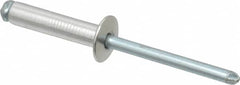 RivetKing - Size 610 Dome Head Aluminum Open End Blind Rivet - Steel Mandrel, 0.501" to 5/8" Grip, 3/8" Head Diam, 0.192" to 0.196" Hole Diam, 0.825" Length Under Head, 3/16" Body Diam - Exact Tooling