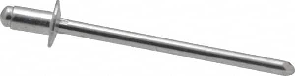 RivetKing - Size 41 Dome Head Aluminum Open End Blind Rivet - Aluminum Mandrel, 0.02" to 0.062" Grip, 1/4" Head Diam, 0.129" to 0.133" Hole Diam, 0.212" Length Under Head, 1/8" Body Diam - Exact Tooling