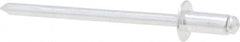 RivetKing - Size 42 Dome Head Aluminum Open End Blind Rivet - Aluminum Mandrel, 0.063" to 1/8" Grip, 1/4" Head Diam, 0.129" to 0.133" Hole Diam, 0.275" Length Under Head, 1/8" Body Diam - Exact Tooling