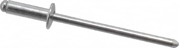 RivetKing - Size 44 Dome Head Aluminum Open End Blind Rivet - Aluminum Mandrel, 0.188" to 1/4" Grip, 1/4" Head Diam, 0.129" to 0.133" Hole Diam, 0.4" Length Under Head, 1/8" Body Diam - Exact Tooling