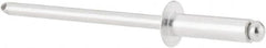 RivetKing - Size 45 Dome Head Aluminum Open End Blind Rivet - Aluminum Mandrel, 0.251" to 0.312" Grip, 1/4" Head Diam, 0.129" to 0.133" Hole Diam, 0.462" Length Under Head, 1/8" Body Diam - Exact Tooling