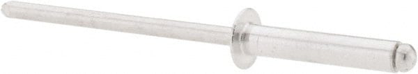 RivetKing - Size 48 Dome Head Aluminum Open End Blind Rivet - Aluminum Mandrel, 0.376" to 1/2" Grip, 1/4" Head Diam, 0.129" to 0.133" Hole Diam, 0.65" Length Under Head, 1/8" Body Diam - Exact Tooling