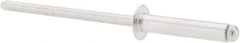 RivetKing - Size 48 Dome Head Aluminum Open End Blind Rivet - Aluminum Mandrel, 0.376" to 1/2" Grip, 1/4" Head Diam, 0.129" to 0.133" Hole Diam, 0.65" Length Under Head, 1/8" Body Diam - Exact Tooling