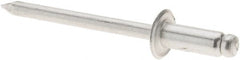 RivetKing - Size 54 Dome Head Aluminum Open End Blind Rivet - Aluminum Mandrel, 0.188" to 1/4" Grip, 0.312" Head Diam, 0.16" to 0.164" Hole Diam, 0.425" Length Under Head, 5/32" Body Diam - Exact Tooling