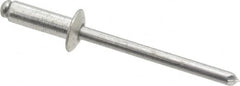 RivetKing - Size 66 Dome Head Aluminum Open End Blind Rivet - Aluminum Mandrel, 0.251" to 3/8" Grip, 3/8" Head Diam, 0.192" to 0.198" Hole Diam, 0.575" Length Under Head, 3/16" Body Diam - Exact Tooling