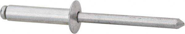 RivetKing - Size 610 Dome Head Aluminum Open End Blind Rivet - Aluminum Mandrel, 0.501" to 5/8" Grip, 3/8" Head Diam, 0.192" to 0.198" Hole Diam, 0.825" Length Under Head, 3/16" Body Diam - Exact Tooling