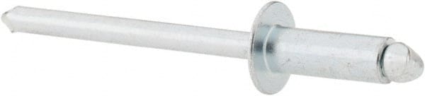 RivetKing - Size 54 Dome Head Steel Open End Blind Rivet - Steel Mandrel, 0.188" to 1/4" Grip, 0.312" Head Diam, 0.16" to 0.164" Hole Diam, 0.425" Length Under Head, 5/32" Body Diam - Exact Tooling