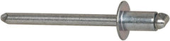 RivetKing - Size 62 Dome Head Steel Open End Blind Rivet - Steel Mandrel, 0.02" to 1/8" Grip, 3/8" Head Diam, 0.192" to 0.196" Hole Diam, 0.325" Length Under Head, 3/16" Body Diam - Exact Tooling