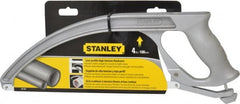Stanley - 12" Hacksaw - 4" Throat Depth, Ergonomically Design D-Style Handle - Exact Tooling