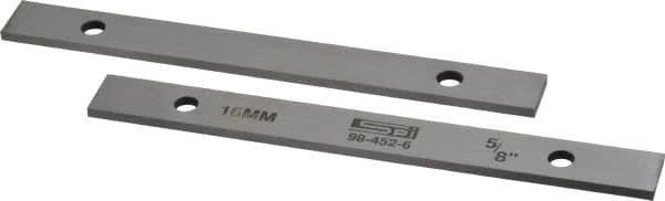 SPI - 6" Long x 5/8" High x 1/8" Thick, Steel Parallel - Sold as Matched Pair - Exact Tooling