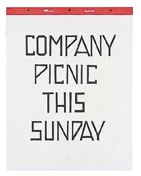 UNIVERSAL - White, 27 x 34 Sheets, 50 per Pad, per 2 per Carton, Easel Pad - Exact Tooling