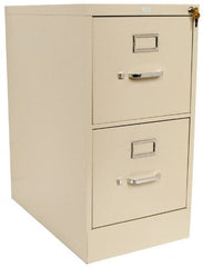 Hon - 15" Wide x 29" High x 25" Deep, 2 Drawer Vertical File with Lock - Steel, Putty - Exact Tooling