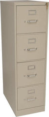 Hon - 15" Wide x 52" High x 25" Deep, 4 Drawer Vertical File with Lock - Steel, Putty - Exact Tooling