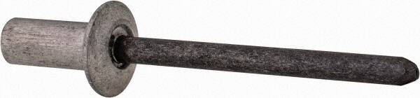 RivetKing - Size 53 Dome Head Aluminum Closed End Sealing Blind Rivet - Steel Mandrel, 0.188" to 1/4" Grip, 3/8" Head Diam, 0.192" to 0.196" Hole Diam, 0.531" Length Under Head, 3/16" Body Diam - Exact Tooling