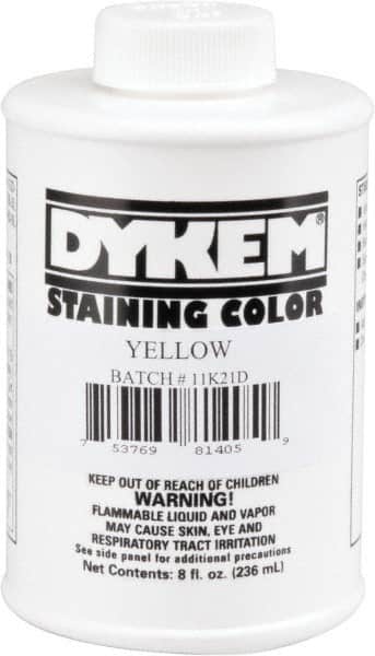 Dykem - 8 Ounce Yellow Staining Color - Brush in Cap Container - Exact Tooling
