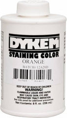 Dykem - 8 Ounce Orange Staining Color - Brush in Cap Container - Exact Tooling