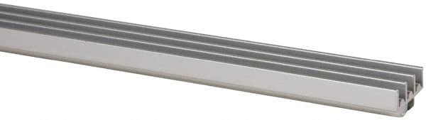 80/20 Inc. - 1 Panel, 0 to 48" Wide Door, Clear Anodized Aluminum Door Slide Track - 0.275" Door Thickness - Exact Tooling