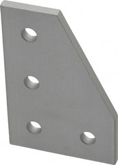 80/20 Inc. - 2" Wide, 3" High, Open Shelving 4 Hole 90° Angled Plate - Aluminum, Use with Series 10 & Bolt Kit 3321 - Exact Tooling