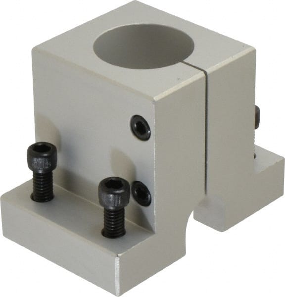 80/20 Inc. - 3-7/8 Inch Wide x 3 Inch High x 2-1/2 Inch Deep Single Shaft Stanchion Base - 1.505 Inch Hole x 0.328 Inch Bolt Hole Diameter - Exact Tooling