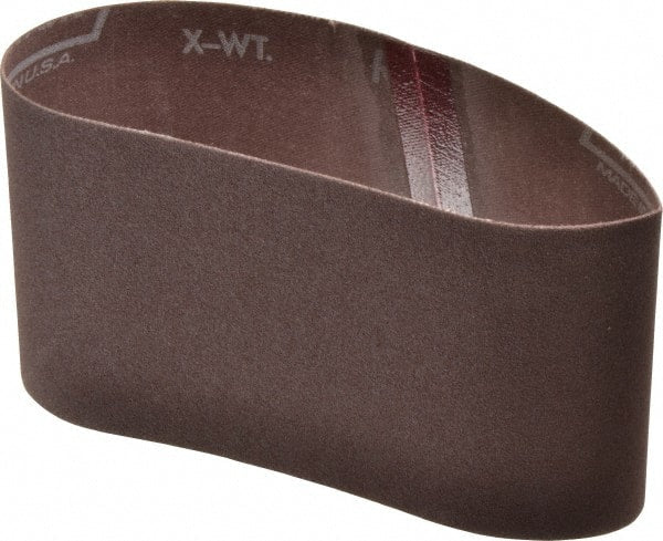 Norton - 3-1/2" Wide x 15-1/2" OAL, 120 Grit, Aluminum Oxide Abrasive Belt - Aluminum Oxide, Fine, Coated, Series R228 - Exact Tooling