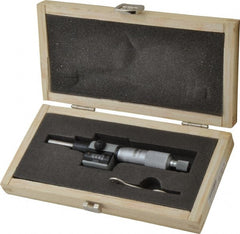 SPI - 1 Inch, Ratchet Stop Thimble, 0.255 Inch Spindle Diameter Digital Counter Mechanical Micrometer Head - Exact Tooling