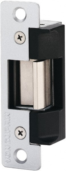 Von Duprin - 7-15/16" Long x 1-7/16" Wide, Aluminum Finish, Electric Door Strike - Exact Tooling