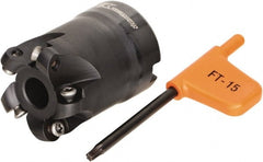 Kennametal - 38.1mm Cut Diam, 5mm Max Depth, 1/2" Arbor Hole, 5 Inserts, RD.. 1003... Insert Style, Indexable Copy Face Mill - KDM150 Cutter Style, 1-1/2 High, Series KDM - Exact Tooling