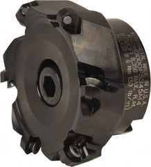 Kennametal - 3" Cut Diam, 1" Arbor Hole, 3.5mm Max Depth of Cut, 43° Indexable Chamfer & Angle Face Mill - 6 Inserts, OF.T 06L5... Insert, Right Hand Cut, 6 Flutes, Series KSOM Mini - Exact Tooling