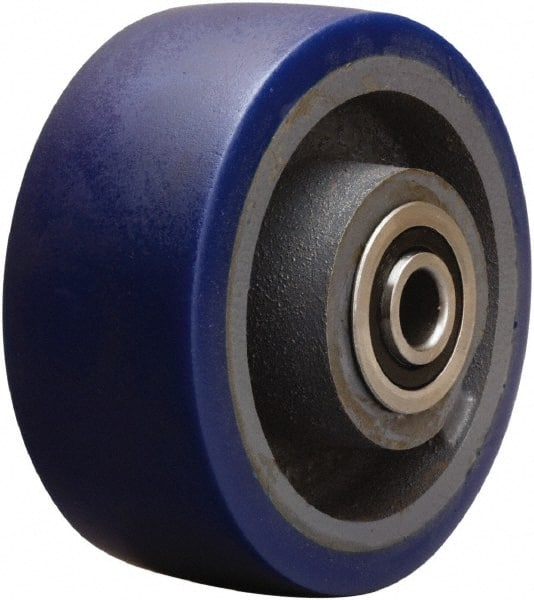 Hamilton - 6 Inch Diameter x 2-1/2 Inch Wide, Polyurethane on Cast Iron Caster Wheel - 1,300 Lb. Capacity, 3-1/4 Inch Hub Length, 1 Inch Axle Diameter, Tapered Roller Bearing - Exact Tooling