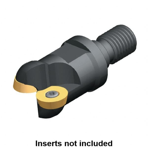 Kennametal - 32mm Cutting Diam, 1.2598" Max Depth of Cut, Modular Connection Indexable Copy End Mill - 2 Inserts, RD.. 1604.. Insert - Exact Tooling