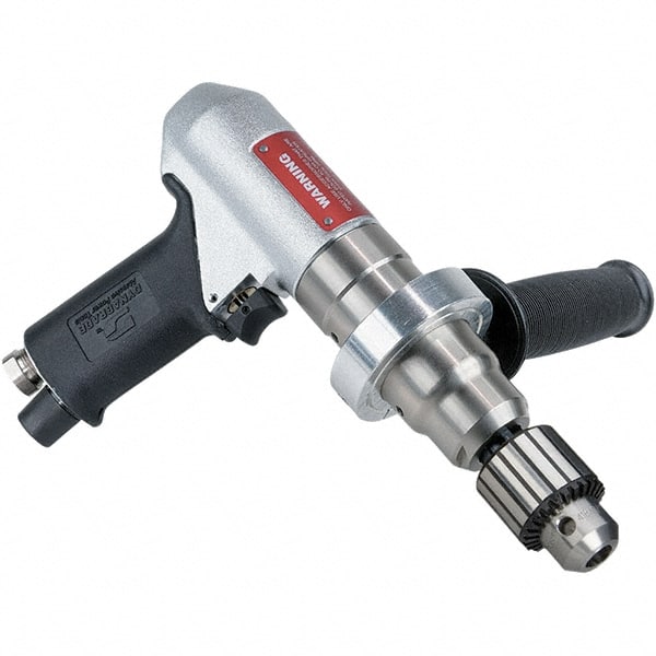 Dynabrade - 3/8" Keyed Chuck - Pistol Grip Handle, 950 RPM, 0.7 hp, 90 psi - Exact Tooling
