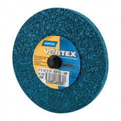 Norton - 3" Medium Grade Aluminum Oxide Deburring Disc - Quick Change Connection - Exact Tooling