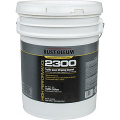Rust-Oleum - 5 Gal Traffic Yellow Flat Finish Striping Paint - 410 to 540 Sq Ft per Gal, Interior/Exterior - Exact Tooling