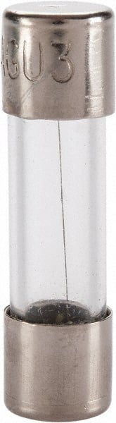 Cooper Bussmann - 250 VAC, 3 Amp, Fast-Acting Miniature Glass Fuse - Fuse Holder Mount, 1-1/2" OAL, 13/32" Diam - Exact Tooling