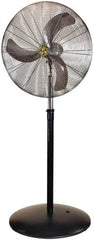Airmaster - 24" Blade, 5,387 Max CFM, Single Phase Oscillating Pedestal Fan - 2.5 Amps, 115 Volts, 3 Speed - Exact Tooling