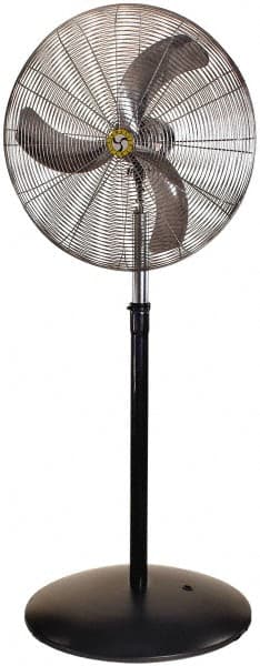 Airmaster - 30" Blade, 1/3 hp, 4,463, 6,259 & 8,402 CFM, Industrial Circulation Fan - Pedestal, 3 Speed - Exact Tooling