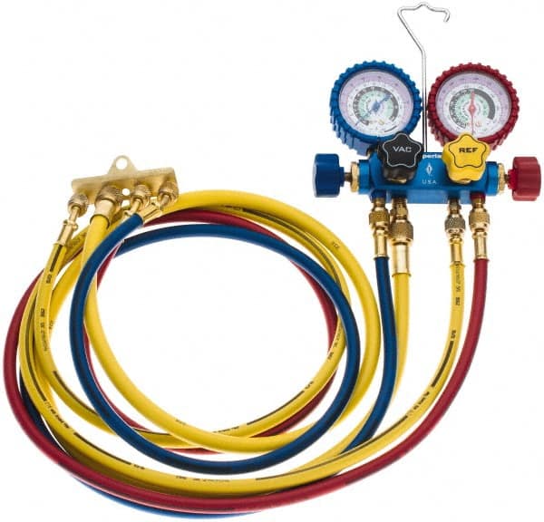 Imperial - 4 Valve Manifold Gauge - With 4 x 5' Hose - Exact Tooling