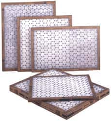 PrecisionAire - 30-5/8" Noml Height x 12" Noml Width x 1" Noml Depth, <20% Capture Efficiency, Panel Air Filter - MERV 4, Polyester, Integrated Chipboard Frame, 300 Max FPM, For Any Unit - Exact Tooling