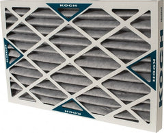 Made in USA - 16" Noml Height x 25" Noml Width x 2" Noml Depth, 70% Capture Efficiency, Wire-Backed Pleated Air Filter - MERV 8, Cotton/Polyester & Activated Carbon, Integrated Beverage Board Frame, 500 Max FPM, 1,400 CFM, For Any Unit - Exact Tooling