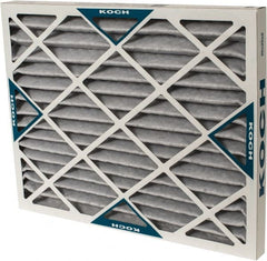 Made in USA - 20" Noml Height x 25" Noml Width x 2" Noml Depth, 70% Capture Efficiency, Wire-Backed Pleated Air Filter - MERV 8, Cotton/Polyester & Activated Carbon, Integrated Beverage Board Frame, 500 Max FPM, 1,740 CFM, For Any Unit - Exact Tooling