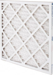 Made in USA - 20" Noml Height x 20" Noml Width x 1" Noml Depth, 35% Capture Efficiency, Wire-Backed Pleated Air Filter - MERV 8, Synthetic, Integrated Paperboard Frame, 300 Max FPM, 825 CFM, For Any Unit - Exact Tooling