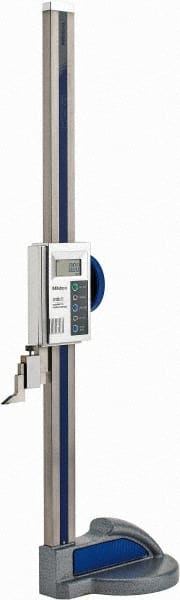 Mitutoyo - 18" Electronic Height Gage - 0.0005" Resolution, Accurate to 0.002", LCD Display, SPC Data Output - Exact Tooling