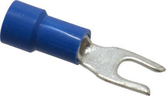 Made in USA - #6 Stud, 16 to 14 AWG Compatible, Fully Insulated, Crimp Connection, Standard Fork Terminal - Exact Tooling