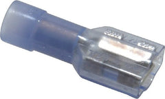 Made in USA - 16 to 14 AWG, Nylon, Fully Insulated, Female Wire Disconnect - 1/4 Inch Wide Tab, Clear - Exact Tooling
