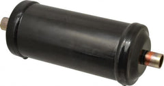 Parker - 5/8" Connection, 3" Diam, 9.24" Long, Refrigeration Liquid Line Filter Dryer - 7-3/4" Cutout Length, 361 Drops Water Capacity - Exact Tooling