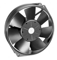 EBM Papst - 12 Volts, DC, 212 CFM, Round Tube Axial Fan - 1 Amp Rating, 5.91" High x 5.91" Wide x 1-1/2" Deep - Exact Tooling